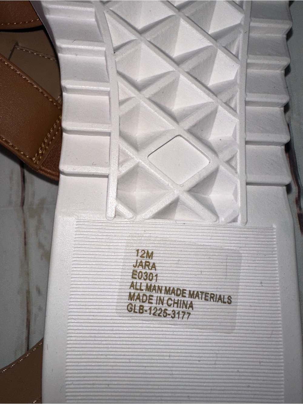 AEROSOLES Tan Strappy Sandals with White Outsole size 12 M - Picture 6 of 9